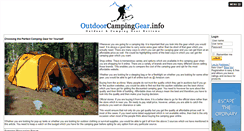 Desktop Screenshot of outdoorcampinggear.info